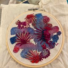 Mi proyecto del curso: Técnicas básicas de bordado y acuarela. Painting, Watercolor Painting, Embroider, and Textile Design project by Beatriz Márquez - 04.22.2021