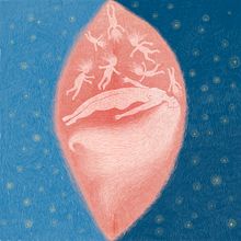 Floating in the womb of the universe. Traditional illustration, Painting, Creativit, Pencil Drawing, and Drawing project by jilke - 04.21.2023