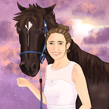 Best Friends | portrait illustration. Un progetto di Pittura digitale di Havonia - 21.04.2023