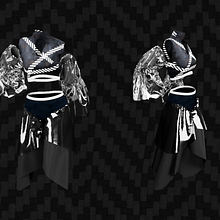 Glass Sleeve dress. Un proyecto de Diseño 3D y Diseño de moda de David Girnstein - 22.04.2023
