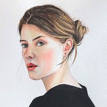 Project from the class Watercolor Portrait from a Photo by Sol Barrios. Projekt z dziedziny Malowanie akwarelą, Trad, c, jna ilustracja i Portret użytkownika suzanne.gysin - 23.04.2023