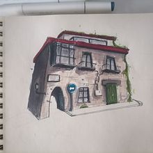 Mi proyecto del curso: Dibujo arquitectónico expresivo con marcadores de colores. Un projet de Esquisse , Dessin, Illustration architecturale, Carnet de croquis et Illustration à l'encre de Nacho Ramiro Sendin - 23.04.2023