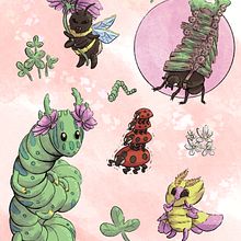 Mein Abschlussprojekt für den Kurs: Von der Natur inspiriert: Illustriere niedliche Charaktere - Insekten-Garten . Desain Karakter, Menggambar, Ilustrasi Digital, Dan Gambar Digital proyek oleh accidentlyfairy - 04.23.2023