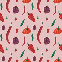 Pimenta - Design de padrões ilustrados. Un progetto di Illustrazione tradizionale, Pattern design, Stampa, Pittura gouache e Illustrazione digitale di Patricia Guterres - 23.04.2023