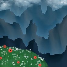 Coquelicots dans la montagne Ein Projekt aus dem Bereich Traditionelle Illustration von Anaïs Dupouy-Vicet - 22.04.2023