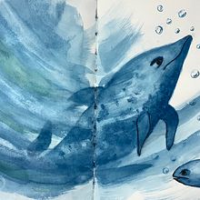 Mein Abschlussprojekt für den Kurs: Kreatives Sketching mit Aquarell für Anfänger. Traditional illustration, Sketching, Creativit, Drawing, Watercolor Painting, and Sketchbook project by luigoe - 04.23.2023