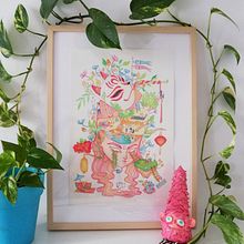 Mi proyecto del curso: Ilustración surrealista con acuarela y tinta. Traditional illustration, Fine Arts, Painting, Drawing, and Watercolor Painting project by Pura Narváez - 04.23.2023