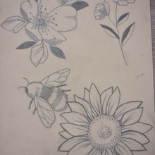 Mon projet du cours : Initiation aux techniques de tatouage. Un progetto di Illustrazione tradizionale, Design di tatuaggi e Illustrazione botanica di Coralie - 05.04.2023