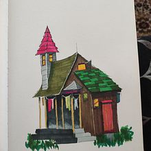 My project for course: Expressive Architectural Sketching with Colored Markers. Sketching, Drawing, Architectural Illustration, Sketchbook & Ink Illustration project by Apostolos Liakopoulos - 04.24.2023
