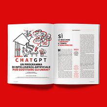 CORRIERE DELLA SERA / Inteligencia artificial. Traditional illustration project by Del Hambre - 04.24.2023