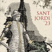 Mi proyecto del curso: Cartelismo ilustrado: SANT JORDI 2023. Een project van  Reclame,  Beeldende kunst, Posterontwerp,  Ontwerp y Grafisch ontwerp van Albert Farré - 23.04.2023