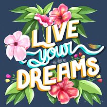 Mon projet du cours : Lettering floral sur Procreate. Digital Lettering, and Lettering project by Christel Viturat - 04.24.2023