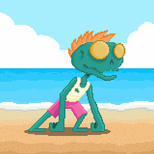Zombie!. Character Design, Video Games, Pixel Art, and Game Design project by Leo San Martín - 04.22.2023