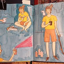 Mein Abschlussprojekt für den Kurs: Figurenentwicklung durch Beobachtungszeichnen. Un proyecto de Ilustración tradicional, Diseño de personajes, Dibujo y Sketchbook de Daniela - 25.04.2023