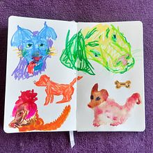 My project for course: Illustration Techniques to Unlock your Creativity. Een project van  Ontwerp, Traditionele illustratie,  Beeldende kunst, Schilderij,  Creativiteit, Creativiteit met kinderen y Sketchbook van komsoar - 24.04.2023