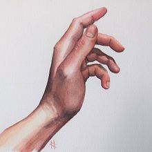 My project for course: Illustration of Hands with Expressive Watercolors. Un progetto di Pittura, Pittura ad acquerello e Disegno anatomico di suzanne_gysin - 25.04.2023