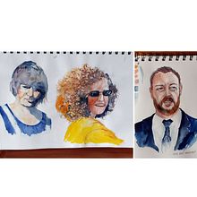 My project for course: Watercolor Portrait Sketchbook. Un projet de Peinture, Aquarelle, Dessin de portrait , et Carnet de croquis de Kerrie Kubisch - 26.04.2023