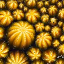 Lemon Cactus Field. Een project van Traditionele illustratie van nick_vikos - 26.04.2023