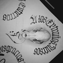 My project for course: Calligraphy with Powerful Gothics. Een project van T, pografie y Kalligrafie van Alejandro W Uribe Rojas - 22.04.2023