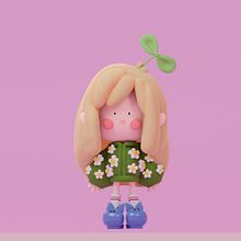 Mi proyecto del curso: Creación de personajes kawaii en 3D con Blender. Traditional illustration, Character Design, Digital Illustration, 3D Modeling, and Manga project by Melina Returns - 04.27.2023