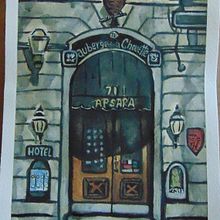 L'Auberge de la Chouette . % Monique Métivier tarafından hazırlanan Güzel sanatlar projesi - 04.27.2023