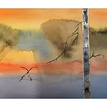 Mon projet du cours : Paysages atmosphériques à l'aquarelle. Fine Arts, Painting, and Watercolor Painting project by daniel daniel Guffanti - 04.27.2023