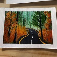 Meu projeto do curso: Pintura de paisagens fantásticas com aquarela e guache. Fine Arts, Painting, Watercolor Painting, Naturalistic Illustration, and Gouache Painting project by Maria Eduarda Furtado - 04.23.2023