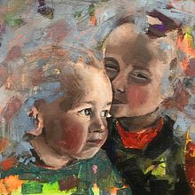 My project for course: Experimental Oil Painting Techniques for Portraiture. Un progetto di Belle arti, Pittura e Pittura ad olio di Stuart Hounslow - 26.04.2023
