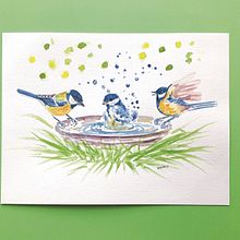 Mi proyecto del curso: La hora del baño. Projekt z dziedziny Trad, c, jna ilustracja, Malowanie akwarelą, R, sunek realist, czn, Ilustracja naturalist i czna użytkownika Maribel Tornero Brugués - 29.04.2023