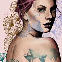 Mein Abschlussprojekt für den Kurs: Illustriertes Porträt mit Procreate. Traditional illustration, Vector Illustration, Digital Illustration, and Portrait Drawing project by nike_ink_and_art - 04.29.2023