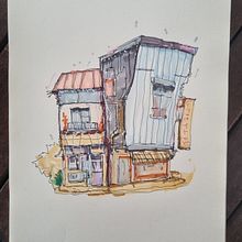 Mi proyecto del curso: Dibujo arquitectónico expresivo con marcadores de colores. Projekt z dziedziny Sketching,  R, sunek,  R, sunek architektoniczn, Sketchbook,  R i sunek atramentem użytkownika Massimo Giudetti - 29.04.2023