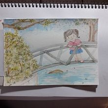 Meu projeto do curso: Ilustração em aquarela com influência japonesa. Traditional illustration, Drawing, and Watercolor Painting project by Catarina ZS - 04.30.2023