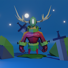 Meu projeto do curso: Modelagem de personagens low poly para videogames. Een project van 3D,  3D-modellering, Videogames, 3D-karakterontwerp y Videogame-ontwerp van Zuza Avelino - 30.04.2023
