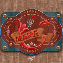 Proyecto final Fileteado porteño para Mamá . . Ilustração tradicional, e Lettering projeto de Yaquelin Aguiar - 26.04.2023