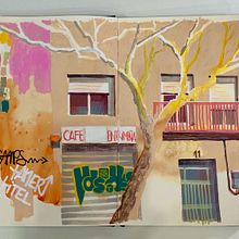 My project for course: Modern Urban Sketching Techniques with Mixed Media. Un projet de Illustration traditionnelle, Peinture, Illustration architecturale et Illustration à l'encre de isabell-seidel - 30.04.2023