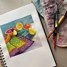 My project for course: Gouache Painting: Create Vibrant Works of Art. Fine Arts, Painting, Color Theor, and Gouache Painting project by Andrea Ross - 04.30.2023
