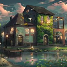 Design and paint house in procreate. Un proyecto de Ilustración tradicional, Ilustración digital y Concept Art de Mikko Eerola - 27.04.2023