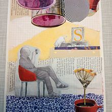 Mein Abschlussprojekt für den Kurs: Mixed Media zur Fantasieanregung in der Illustration Ein Projekt aus dem Bereich Traditionelle Illustration, Bildende Künste, Collage, Malerei mit Acr, l und Zeichnung von anja rathmann - 01.05.2023