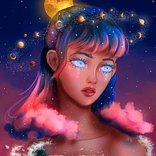My project for course: Digital Fantasy Portraits with Photoshop. Un proyecto de Ilustración tradicional, Dibujo, Ilustración digital, Dibujo de Retrato, Dibujo digital y Pintura digital de Xareni Wang Chen - 01.05.2023
