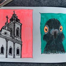 Mein Abschlussprojekt für den Kurs: Skizzenbuch für Anfänger: Zeichne deine Umgebung. Un proyecto de Ilustración tradicional, Bocetado, Creatividad, Dibujo y Sketchbook de wolf-jana - 01.05.2023