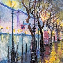 My project for course: Painting Realistic Watercolor Landscapes. Artes plásticas, Pintura, Esboçado, Pintura em aquarela e Ilustração naturalista projeto de Evelyn Snyder - 02.05.2023