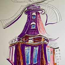 Mein Abschlussprojekt für den Kurs: Expressive Architekturskizzen mit Markern. Un projet de Esquisse , Dessin, Illustration architecturale, Carnet de croquis et Illustration à l'encre de Doreen Kurtz - 02.05.2023
