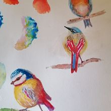 My project for course: Artistic Watercolor Techniques for Illustrating Birds. Projekt z dziedziny Malowanie akwarelą, Trad, c, jna ilustracja, R, sunek realist, czn, Ilustracja naturalist i czna użytkownika Deborah Simpson - 02.05.2023