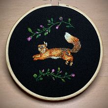 My project for course: Freehand Needle Painting: Embroider the Beauty of Wildlife. Traditional illustration, Embroider, and Textile Design project by aurorac - 05.03.2023