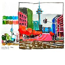 Auckland, NZ. Victoria and Kitchener. Un projet de Illustration traditionnelle de David Miller - 03.05.2023