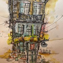 My project for course: Expressive Architectural Sketching with Colored Markers Ein Projekt aus dem Bereich Skizzenentwurf, Zeichnung, Architektonische Illustration, Sketchbook und Illustration mit Tinte von James Rixe - 04.05.2023
