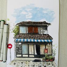 My project for course: Expressive Architectural Sketching with Colored Markers. Sketching, Drawing, Architectural Illustration, Sketchbook & Ink Illustration project by typical_martians - 05.06.2023