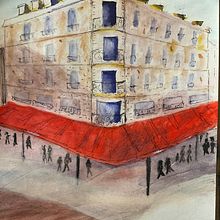 Final PROJECT -My project for course: Architectural Sketching with Watercolor and Ink. Sketching, Drawing, Watercolor Painting, Architectural Illustration, Sketchbook & Ink Illustration project by Maureen Kolbe - 05.04.2023