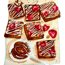 My project for course:  Flavorful Food Illustration with Watercolor. Un progetto di Illustrazione tradizionale, Belle arti, Pittura e Pittura ad acquerello di Yemi Edwards - 05.05.2023