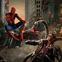 Spiderman vs Octopus. Photograph, Photograph, Post-production, Photo Retouching, Digital Photograph, Fine-Art Photograph, and Photomontage project by Felipe Garcia - 05.03.2023
